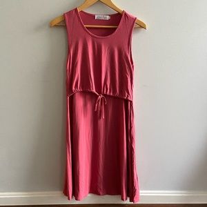 Latched Mama size Small pink tie front nursing dress